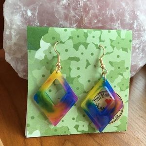 Earrings bold beautiful boho chic bright unique